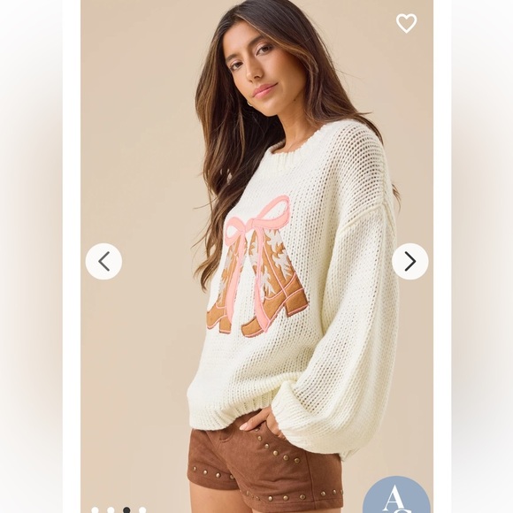 New with tags Altar’d State Jessie Boot & Bow Sweater - Picture 3 of 4